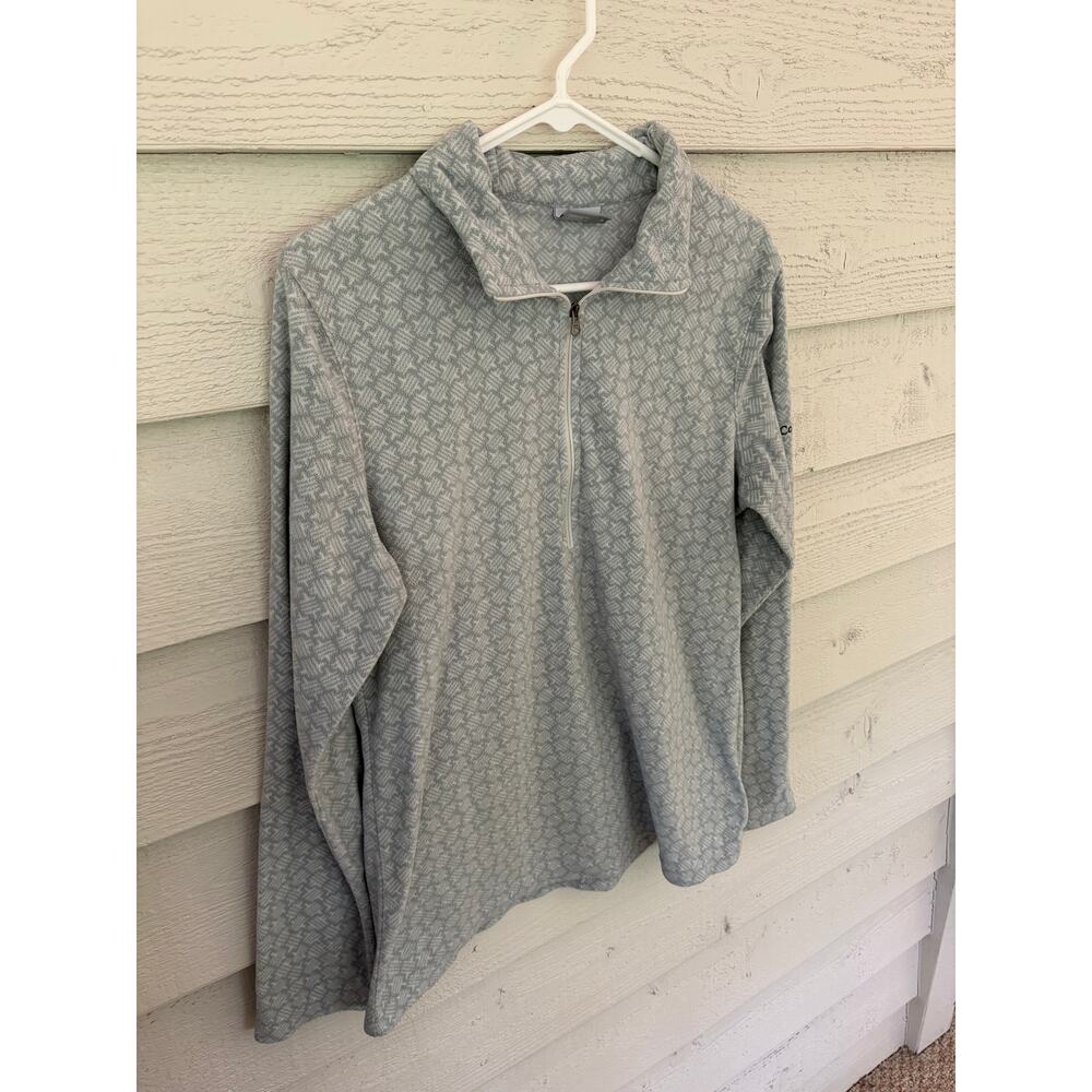 Columbia Fleece Quarter Zip Pullover Gray Women’s Size L Cozy Outdoor Top - Picture 3 of 9